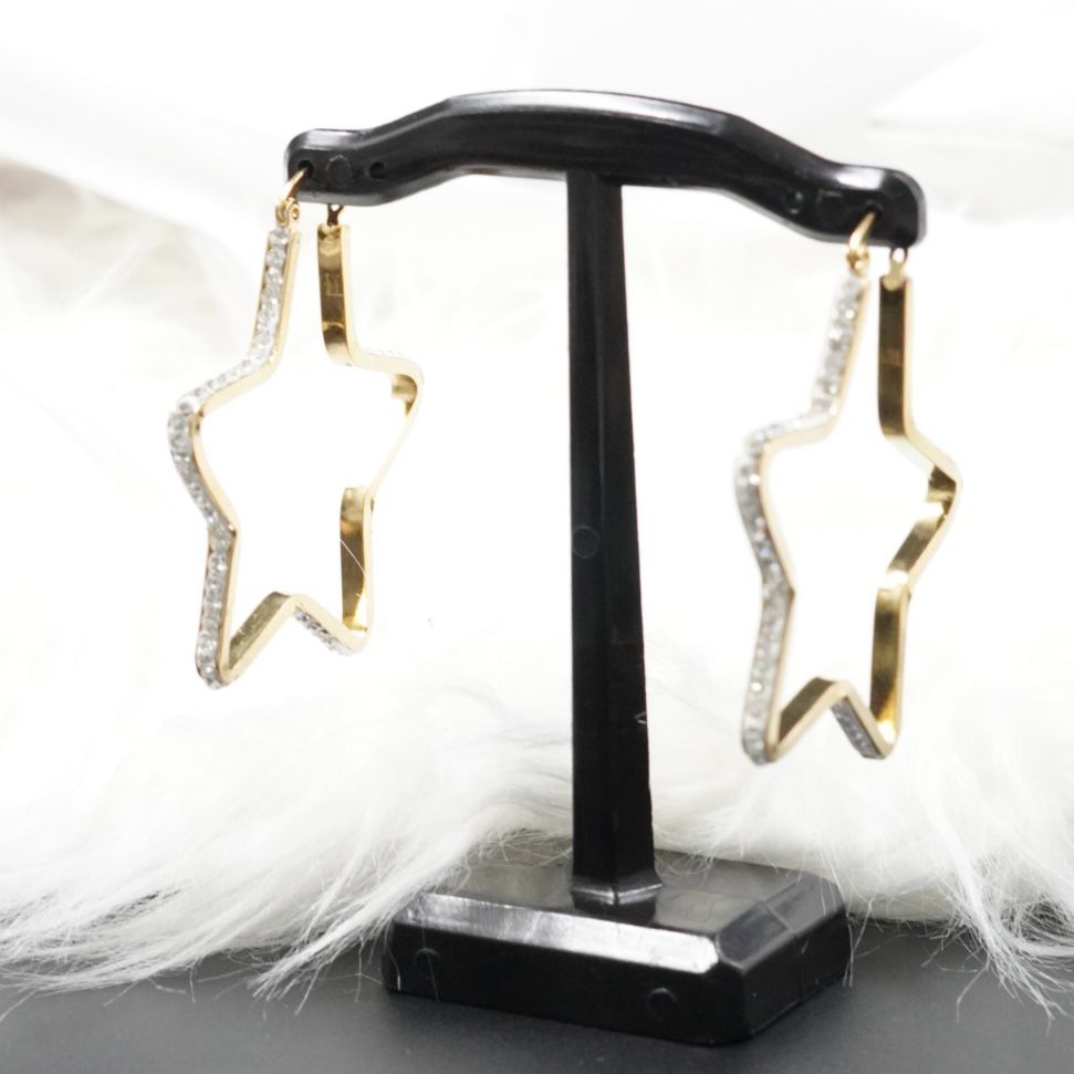 Miniatura 4 de CANDONGA ESTRELLA PIEDRAS BLANCA-DORADA